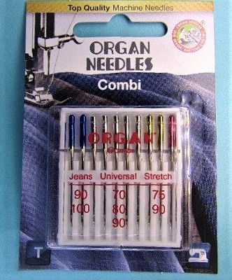 Needle Organ Combi Jeans Universal Stretch Card/10