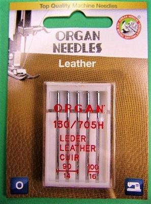 Needle Organ Leather Assorted Card/5 90/14 100/16