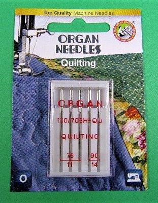 Needle Organ Quilting Asst 75-90 Carded/5 Needles