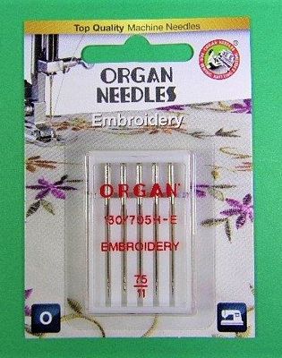 Needle Organ Embroidery 75/11 Carded/5 Needles
