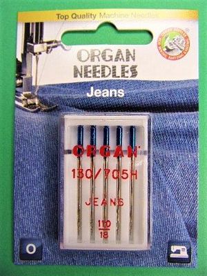 Needle Organ Jeans Size 110/18 Card/5