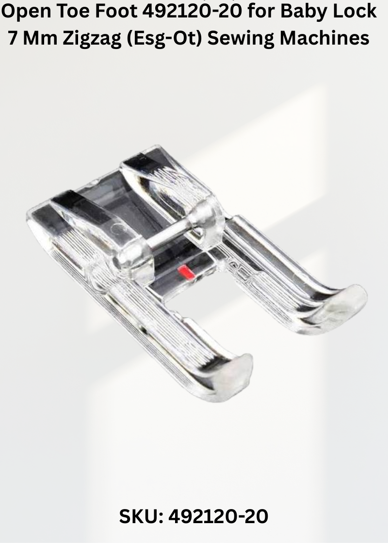 Open Toe Foot 492120-20 — Fits Brother 7mm Zigzag & more