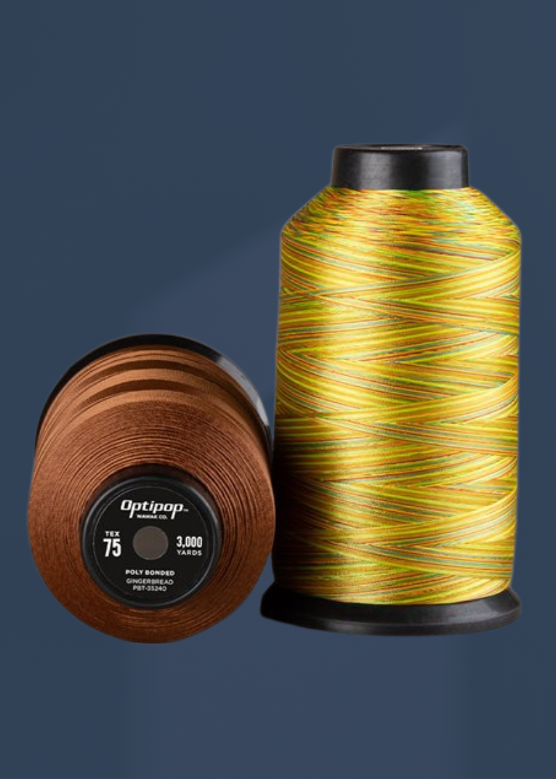 Optipop Variegated Polyester Bonded Thread - Tex 75 - 3,000 Yds. - #1001 Rainbow