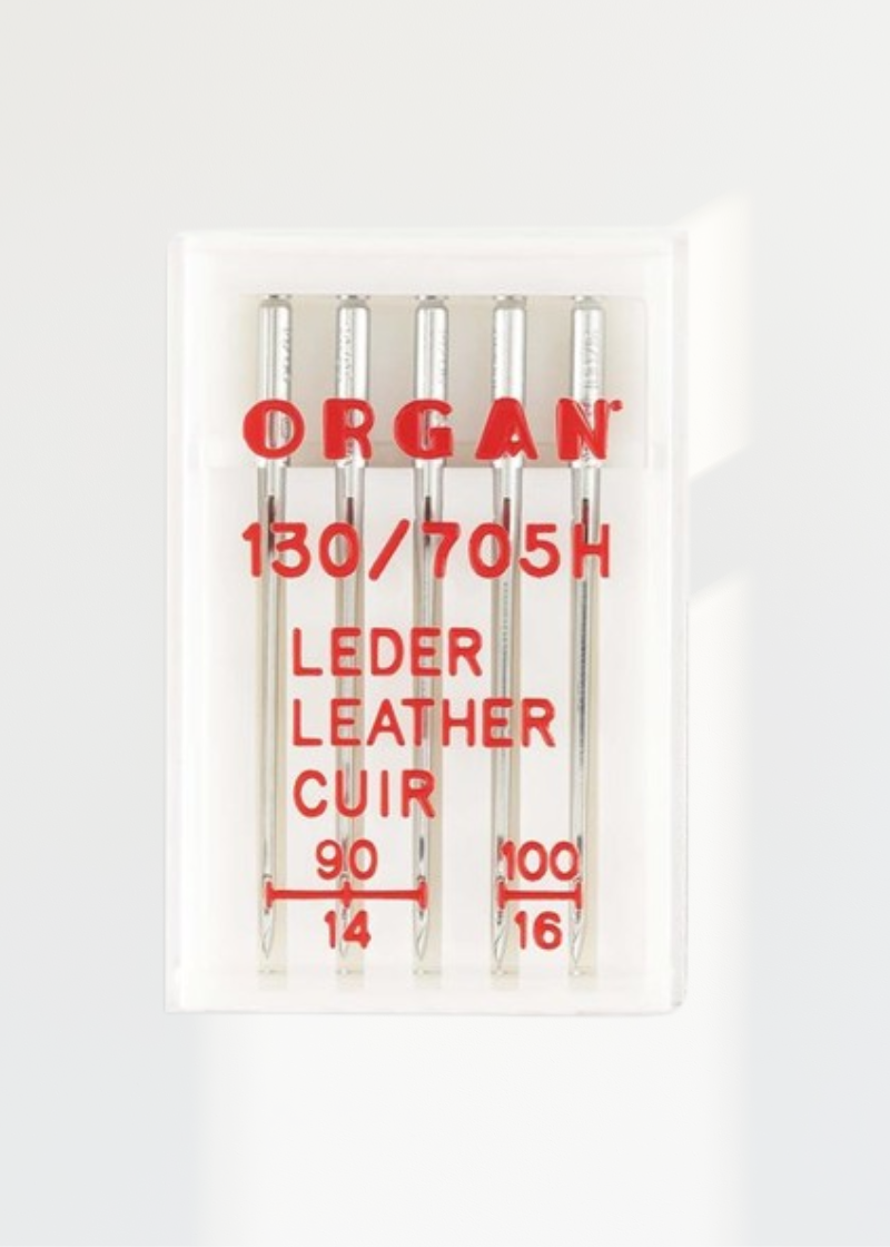Organ Leather Home Machine Needles - 15x1, 130/705H - 5/Pack
