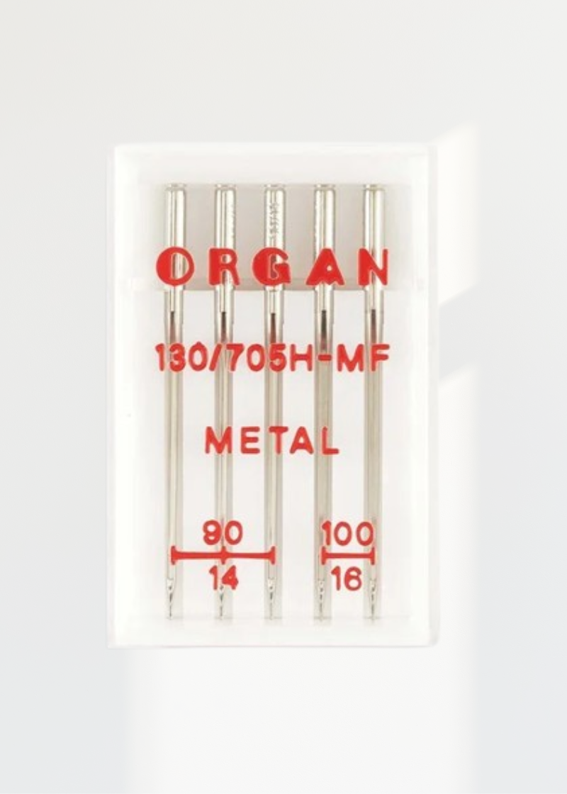 Organ Metallic Home Machine Needles - Size 14, 16 - 15x1, 130/705H-MF - 5/Pack
