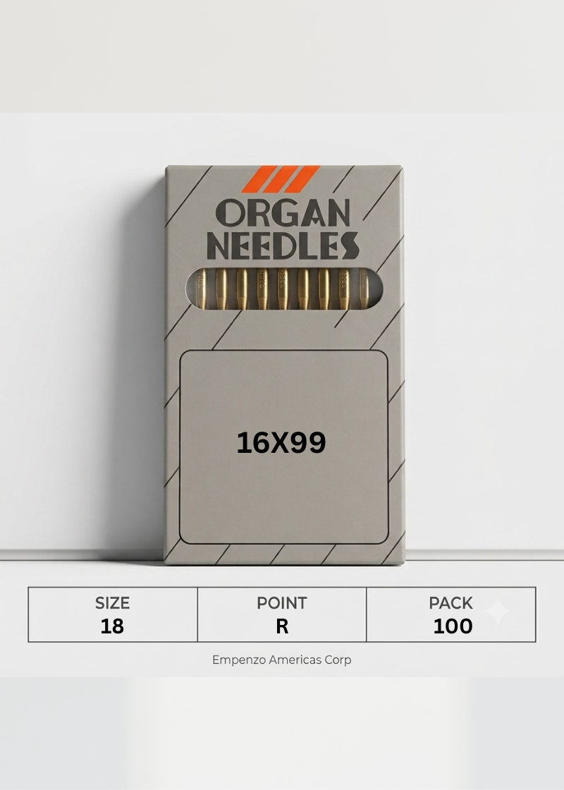 Organ 16x99 Needles, Size 18, 100pk