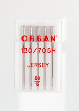 Organ Jersey Home Machine Needles - 15x1, 130/705H SUK - 5/Pack