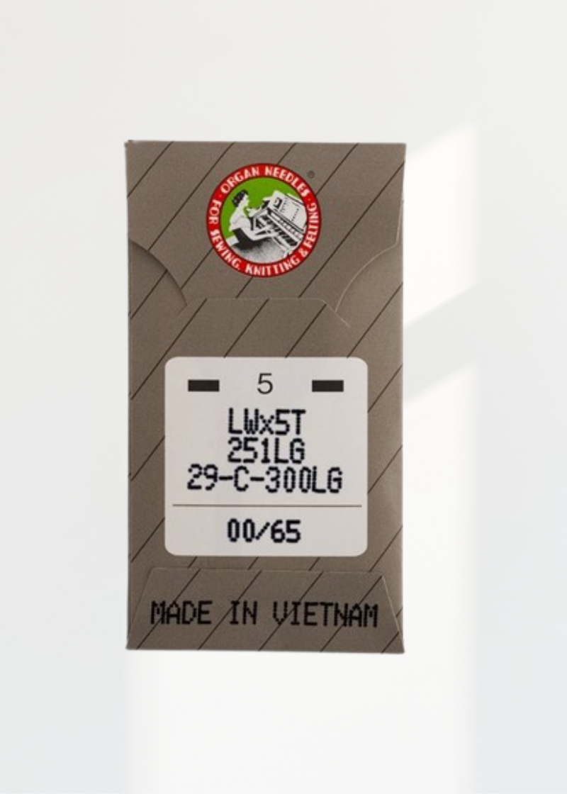 Organ Long Blind Stitch Regular Industrial Machine Needles - LWx5T, 251LG, 29-C-300LG - 5/Pack