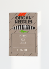 Organ Regular Point Industrial Machine Needles - DIx3, 332, 29x3 - 10/Pack