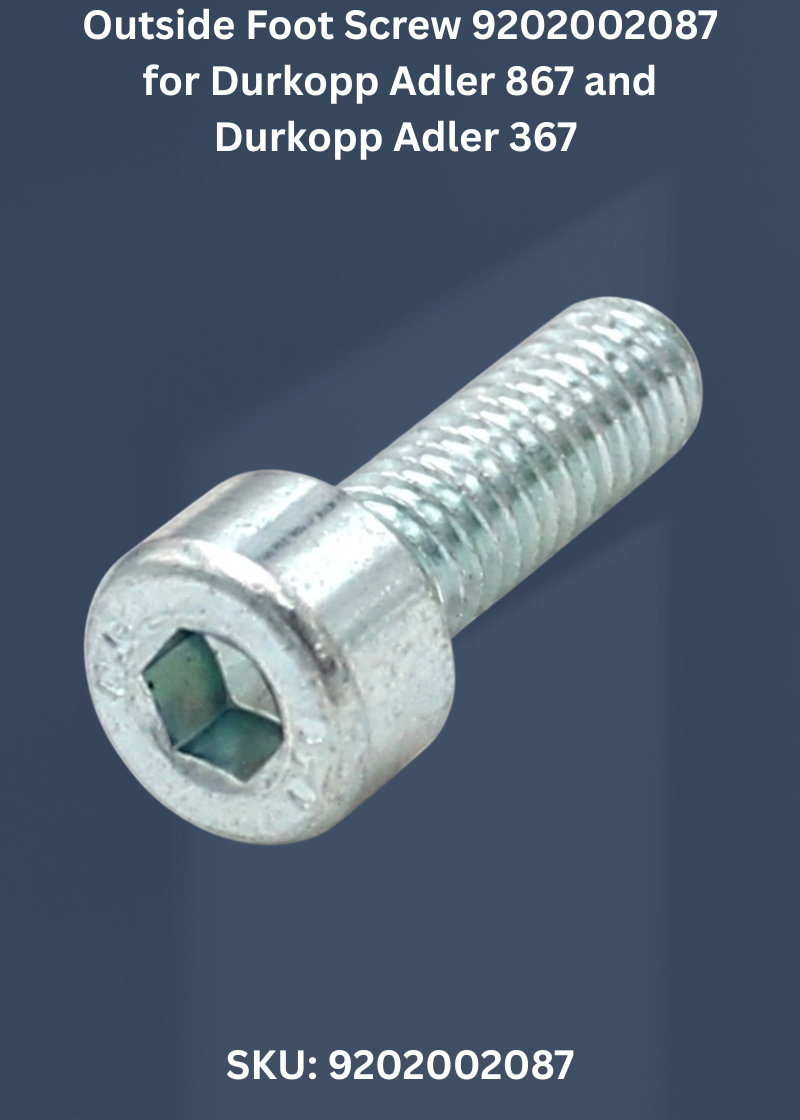 Outside Foot Screw 9202002087 for Durkopp Adler 867 and Durkopp Adler 367 Sewing Machines