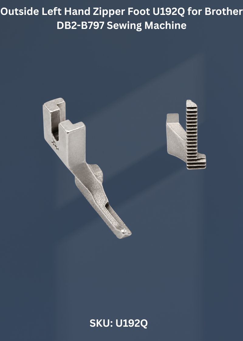 Outside Left Hand Zipper Foot U192Q for Brother DB2-B797 Sewing Machine