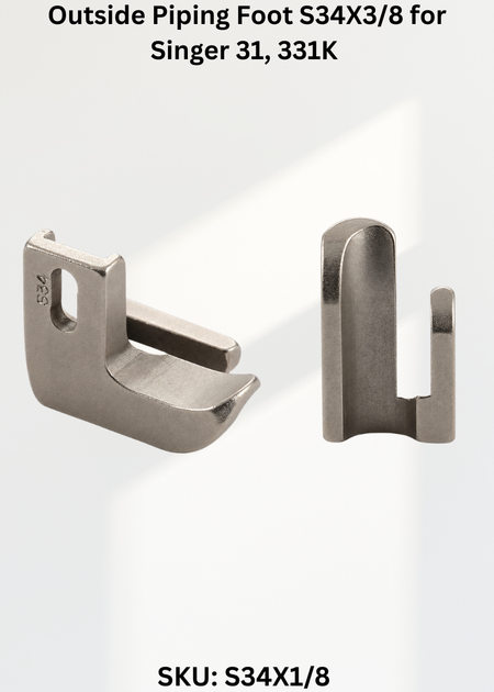 Outside Piping Foot S34X3/8 for Singer 31, 331K Sewing Machine