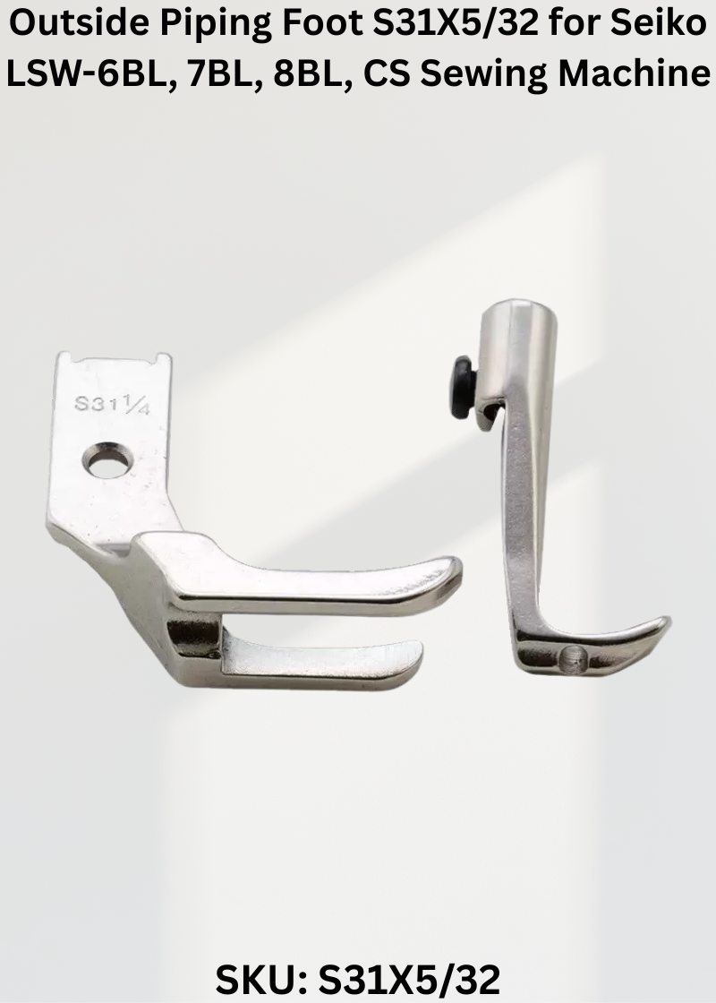 Premium Replacement S30X5/8 Outside Piping Foot Use with Inner Foot S31X5/8 = 16MM for Juki LU-562 Sewing Machine