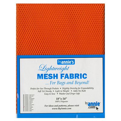 Patterns by Annie Lightweight Mesh Fabric 18inx54in Pumpkin A**
