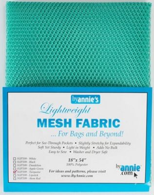 Patterns by Annie Lightweight Mesh Fabric 18inx54in Turquoise