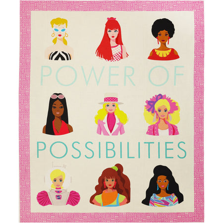 Barbie World Fabric Collection - Power Of Possibilities Panel