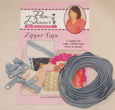 The Decorating Diva Zipper Tape 3yds Grey
