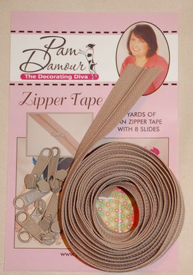 The Decorating Diva Zipper Tape 3yds tan