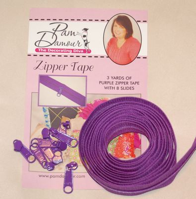 The Decorating Diva Zipper Tape 3yds Purple