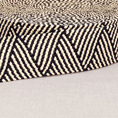 Products from Abroad Bicolor Stretch, Nat Look Webbing, 2 in, Blk/Ivory