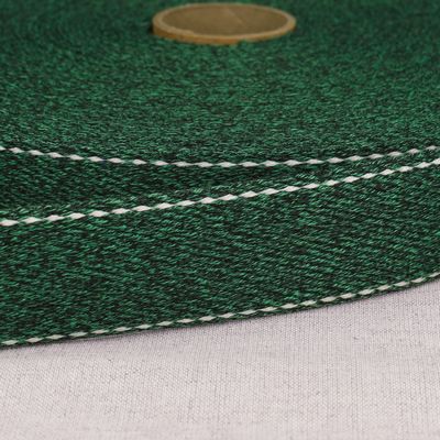 Products from Abroad Mottled Webbing with Saddle Stitch, 1.25 in, Green