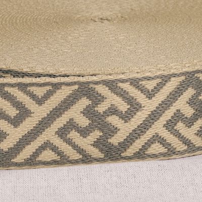 Products from Abroad Bicolor Geo Webbing, 1.5 in x 16.5 yds , Grey