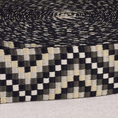 Products from Abroad Multi Geo Webbing, 1.5 in x 16.5 yds , Blk Multi
