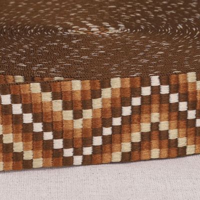 Products from Abroad Multi Geo Webbing, 1.5 in x 16.5 yds , Brown Multi