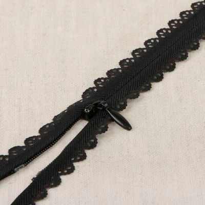 Products from Abroad Lace Zipper, 8.5 in, Black