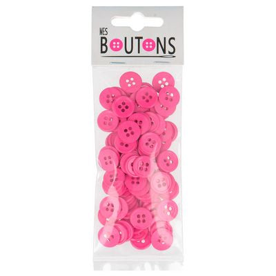 Products from Abroad Carded Buttons, 100pcs/pk-Fuchsia