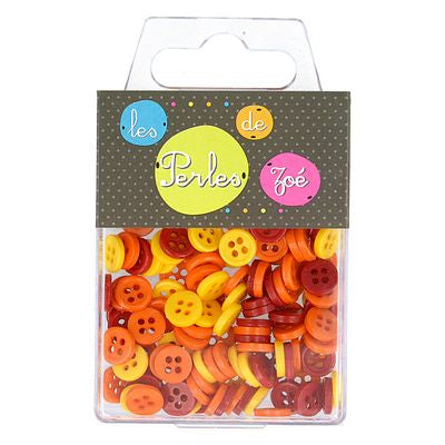 Products from Abroad 9mm Asst. Buttons. 150pcs-Yellow/Orange/Red