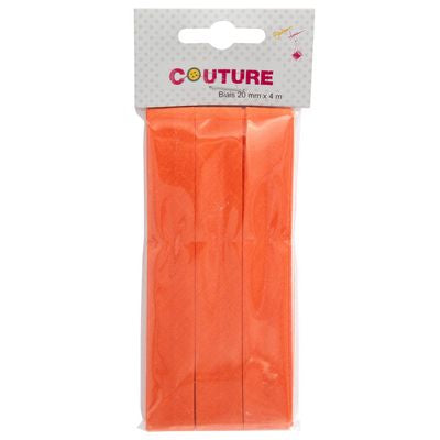 Products from Abroad Folded Bias Binding, .75 in x 4 yds Orange