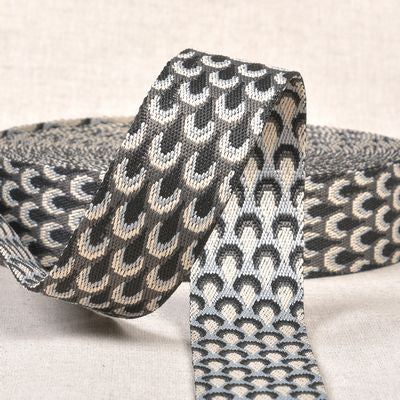 Products from Abroad Peacock Pattern Webbing 1.5 in x 15.95yds, Grey