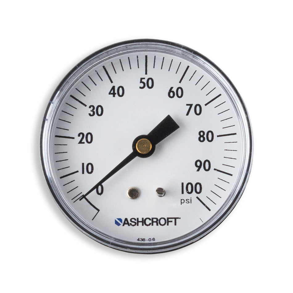 Pressure Gauge - 2 1/2" Face - Back Connection (0-100)