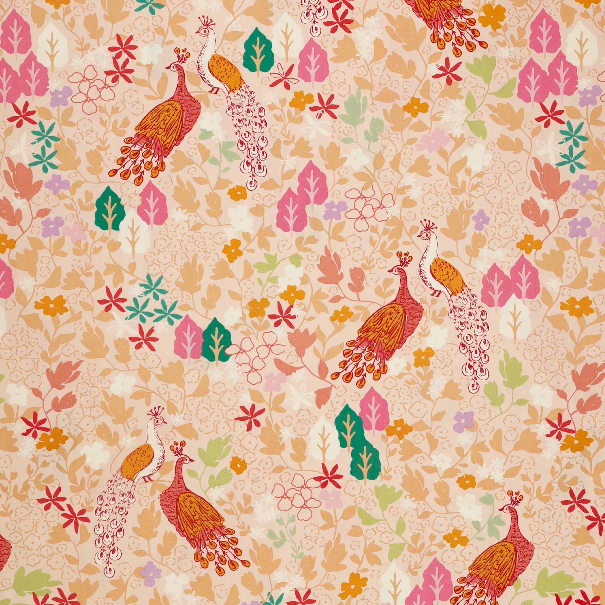 Paradise Garden Fabric Collection - Peacock’s Waltz