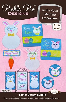 Pickle Pie Designs Easter Bundle In-the-Hoop Machine Embroidery Desig