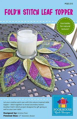 Poorhouse Quilt Designs Fold 'N Stitch Leaf Topper