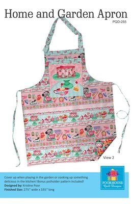 Poorhouse Quilt Designs Home and Garden Apron Pattern