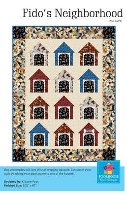 Poorhouse Quilt Designs Fido's Neighborhood Pattern