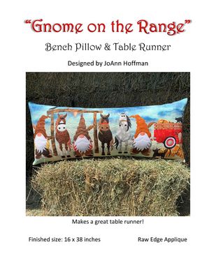 JoAnn Hoffman Gnome on the Range Bench Pillow and Table Runner