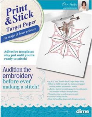 DIME -Designs in Machine Embroidery Print & Stick Target Paper-Pkg 25 Sheets
