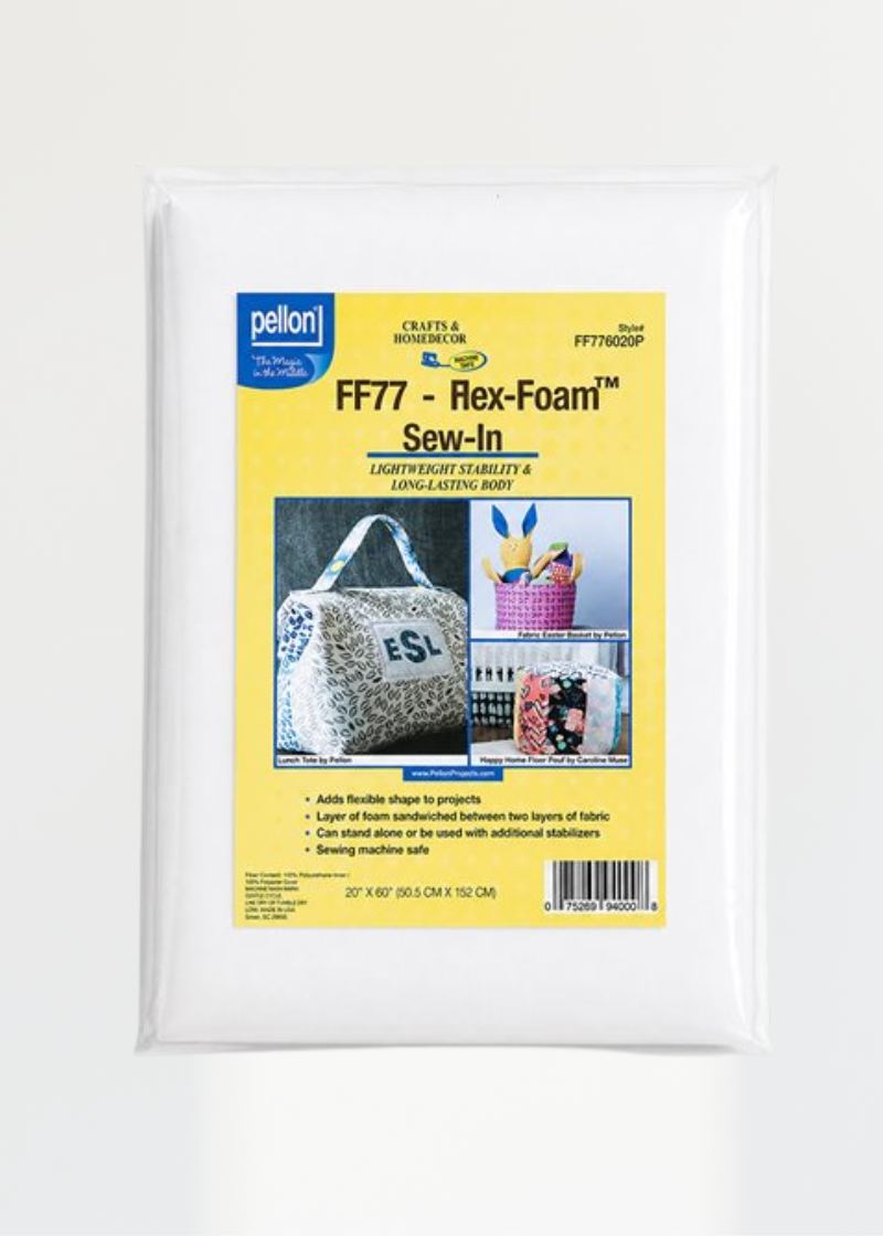 Pellon FF77 Flex-Foam Sew-In Polyester Interfacing - White