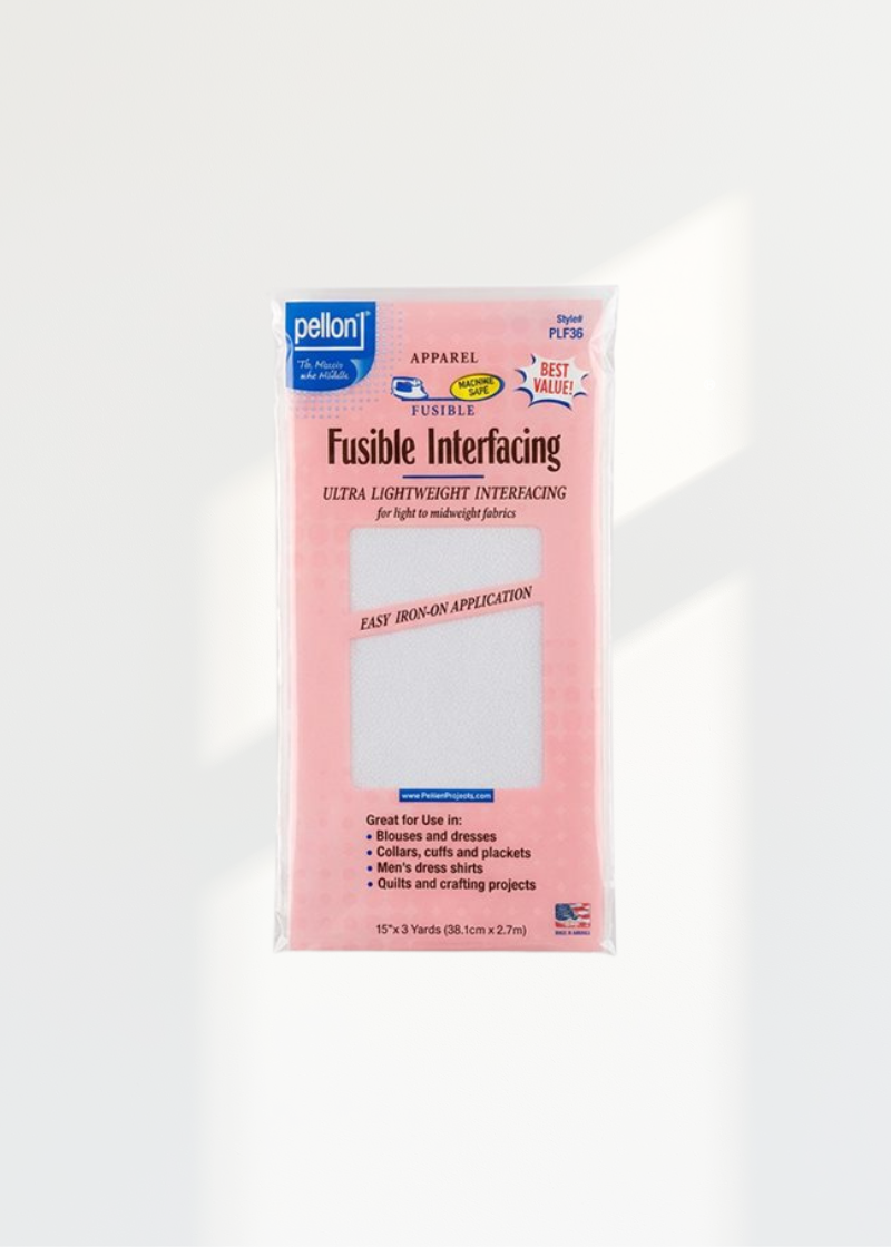 Pellon PLF36 Non-Woven Ultra Light-Weight Fusible Interfacing - 15" x 3 yds. - White