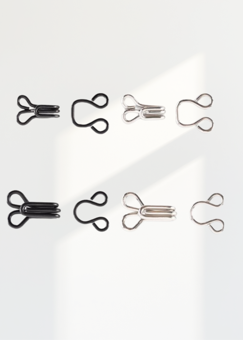 Assorted Hook & Eyes Set - Size 4 & 6 - 60 Sets/Pack