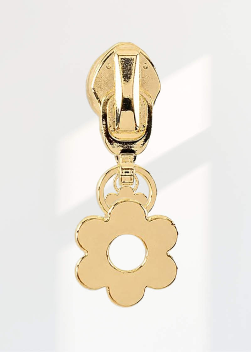 #5 Metallic Nylon Daisy Zipper Pulls