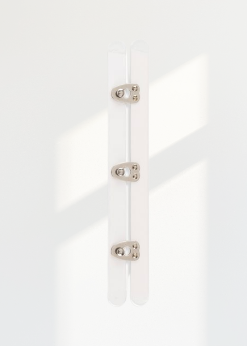 Corset Busks - 7" - 1 Set/Pack - Silver and White