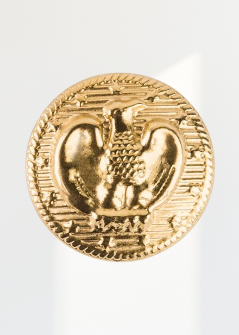 Eagle Embossed Metal Blazer Buttons - 1 Dozen - Gold