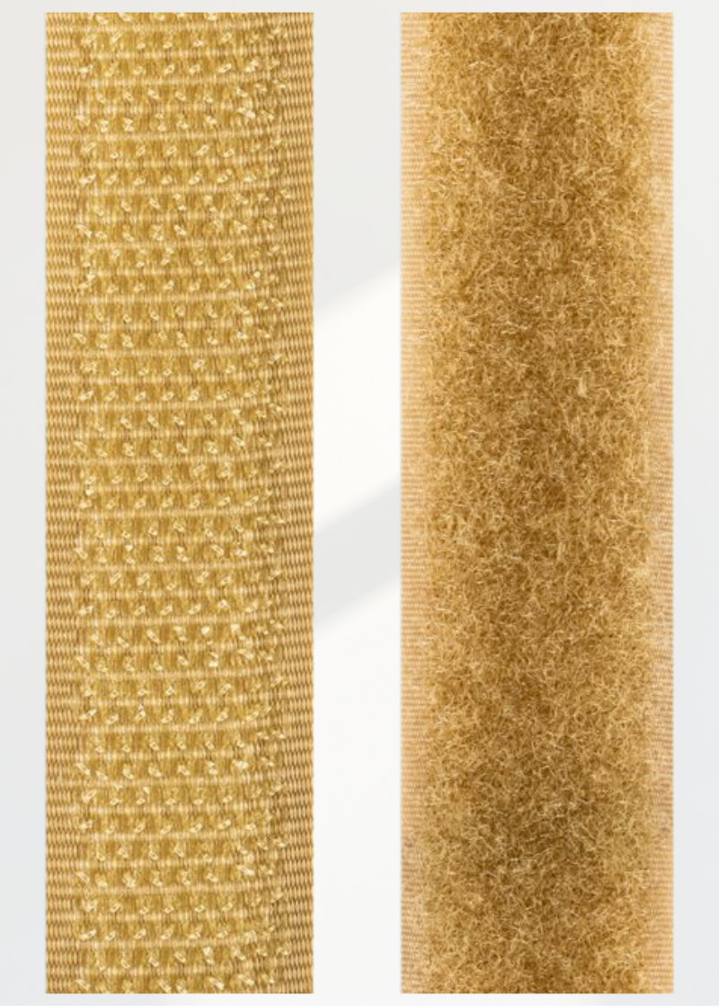 Sew-On Hook & Loop Fastener Set - Beige