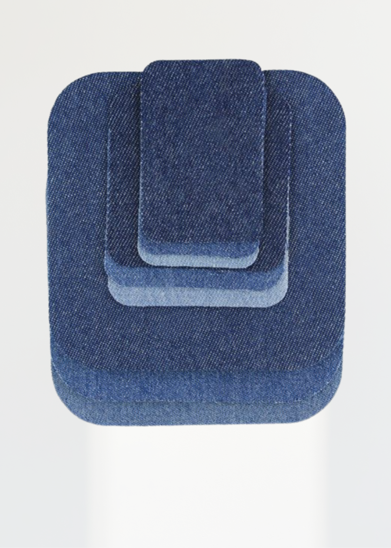 Denim Iron On Mending Patches - 12/Pack - Assorted Colors & Sizes