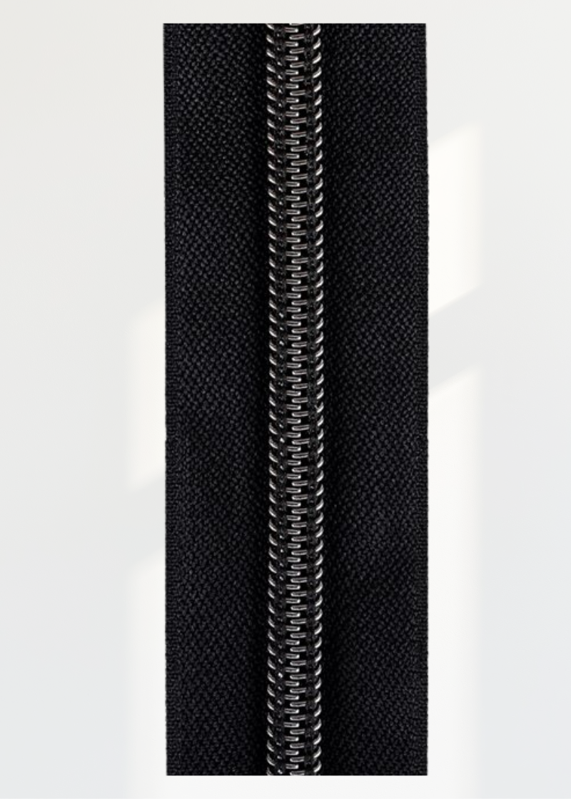 #3 Gunmetal Metallic Nylon Coil Continuous Zipper Roll - 3 yds.
